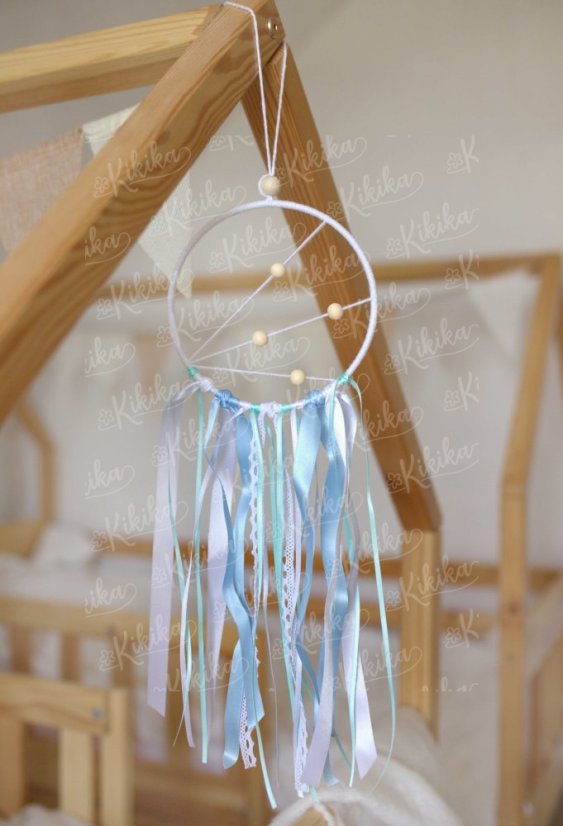 Lapač snů modrý o průměru 15 cm – minimalistická závěsná dekorace | KIKIKA