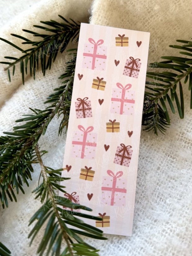 Vánoční záložka - JEDNOSTRANNÝ TISK 14x5cm - Motiv záložky: Žlutá hvězdička