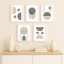 Minimalistické boho plakáty v zelené barvě zavěšené nad komodou v přírodním stylu | KIKIKA