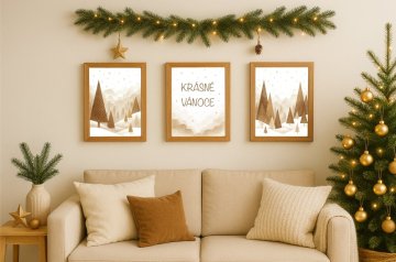 Vánoční plakáty - Motiv: - Velký strom vpředu