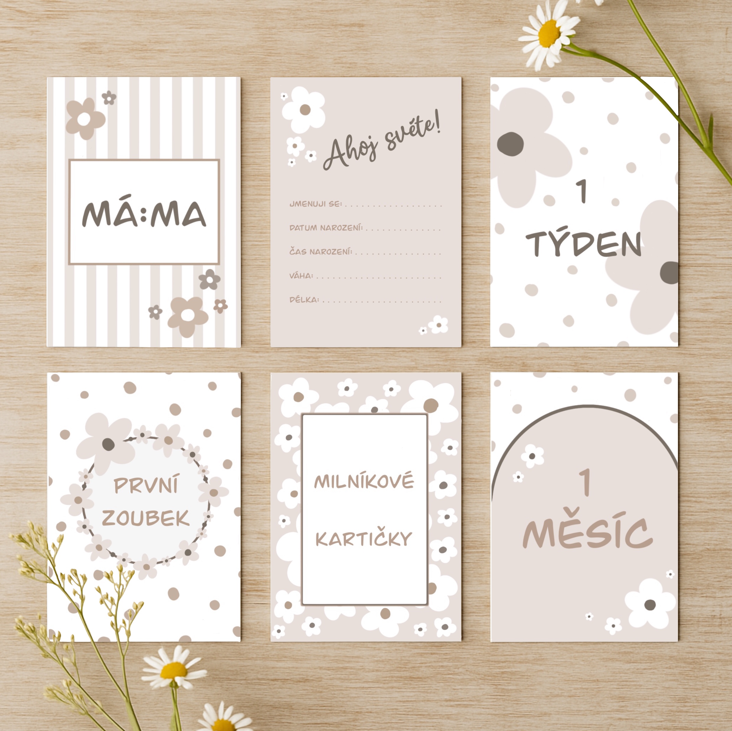 Milníkové a abecední kartičky