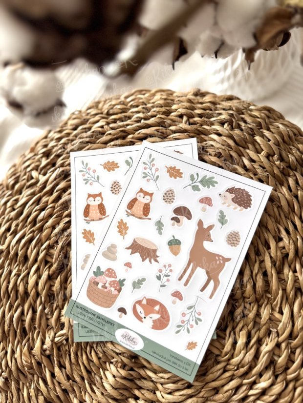 Samolepky lesní zvířátka pro děti Kikika