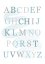 Mořský plakát s abecedou v modrých tónech. | KIKIKA