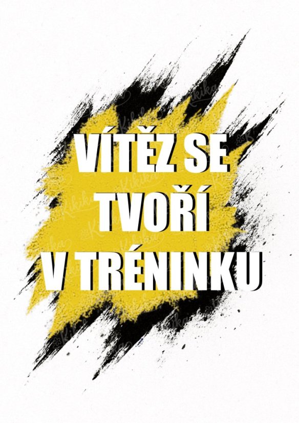 Motivační dětský plakát s textem o tréninku – kolekce Hokej | Kikika