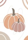 Podzimní kolekce plakátů – elegantní a minimalistické motivy s dýněmi a nápisy Hello Autumn a Hello Fall v přírodních tónech | KIKIKA