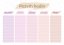 Rozvrh hodin – Pastelové barvy - Formát:: A3, Barva:: Růžová