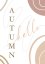 Minimalistický plakát s nápisem Hello Autumn v béžových a hnědých tónech | KIKIKA