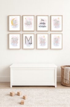 Dětské plakáty Myšky tanečnice v rámečcích - tančící baletky pod hvězdami | KIKIKA