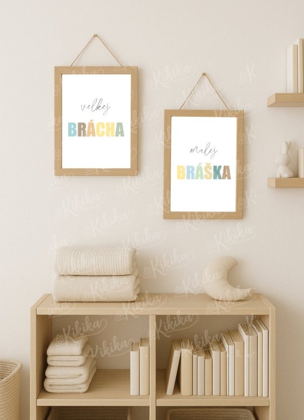 Sourozenecký set – velkej brácha a malej bráška v dětském pokoji | KIKIKA