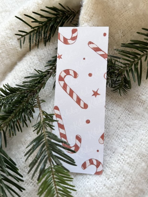 Vánoční záložka - JEDNOSTRANNÝ TISK 14x5cm - Motiv záložky: Žlutá hvězdička