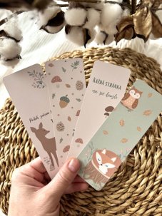 Záložky do knih - Lesní království - sada Kikika