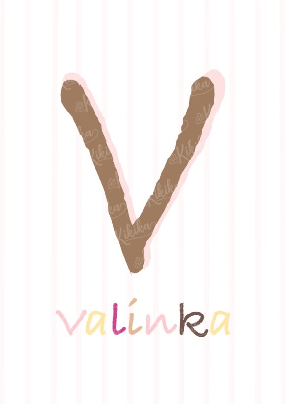 Personalizovaný plakát se jménem dítěte a ilustrací sluníčka v růžových tónech. | KIKIKA