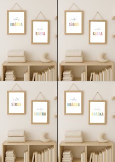 Dekorace do pokojíčku – sourozenecké plakáty v pastelových barvách | KIKIKA