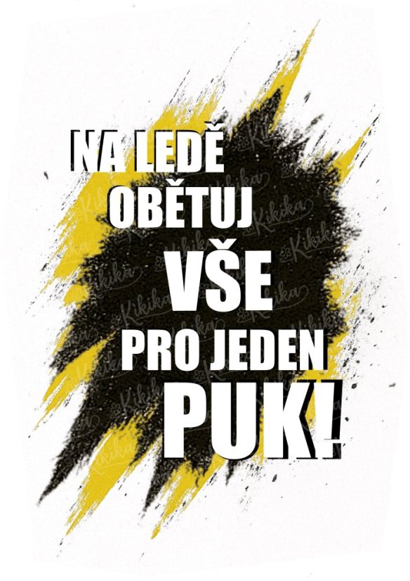 Motivační sportovní plakát s důrazem na bojovnost – dětský pokoj hokejisty | Kikika