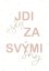 Plakát s nápisem „Jdi vždy za svými sny“ v růžových pastelových tónech. | KIKIKA