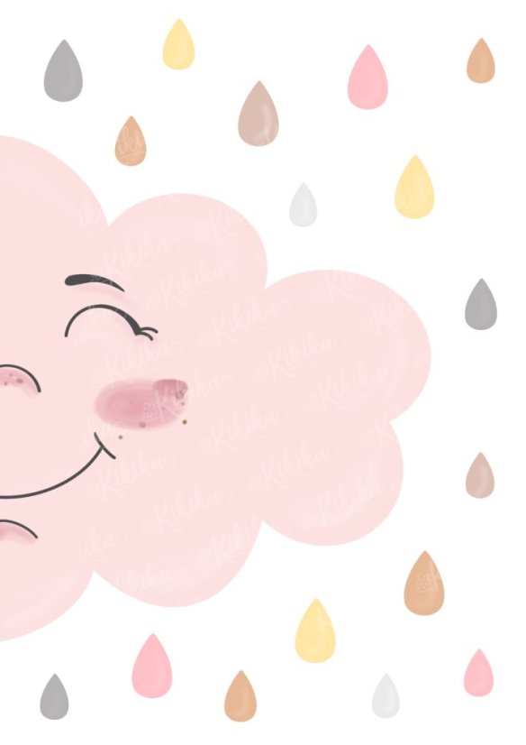 Plakát s ilustrací mráčku v pastelových barvách. | KIKIKA