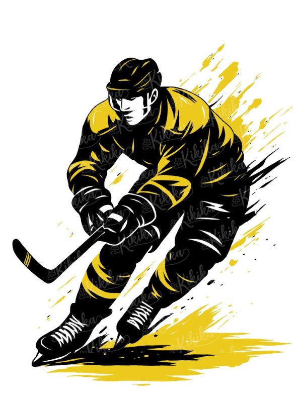 Dynamický plakát s hokejistou v pohybu – kolekce pro děti | Kikika